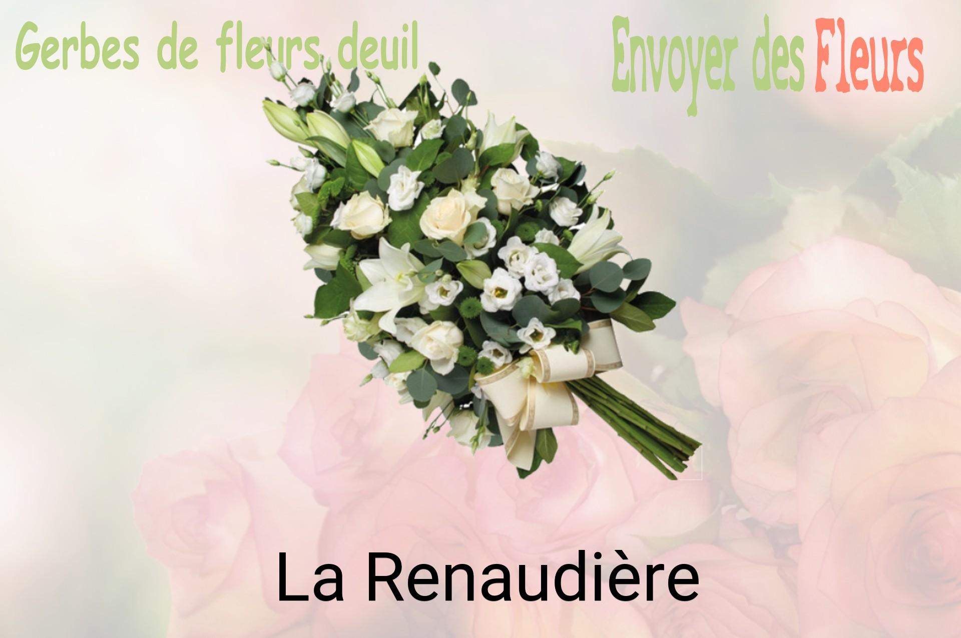 Gerbe de fleurs de deuil livrée à La Renaudière